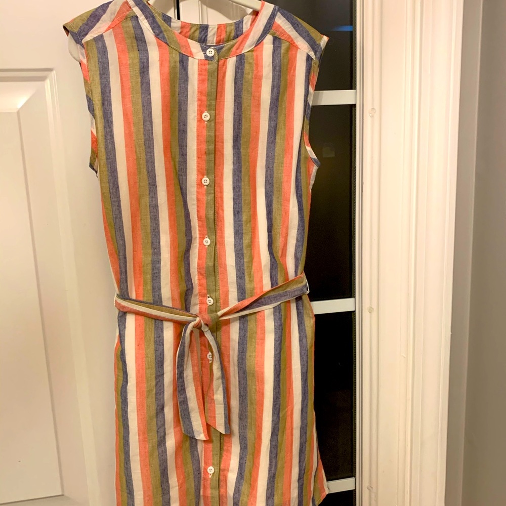 Girls strapless button up dress